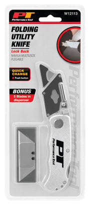 Perform Tool Handy Belt Clip Utility Knife W12113 - Folding