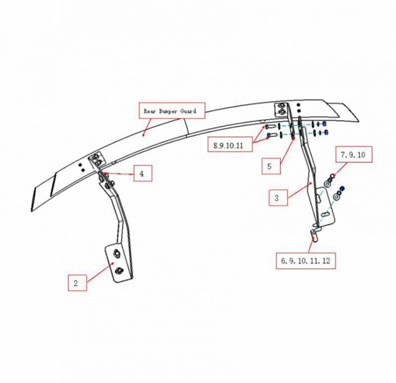Black Horse CRDL-TOT701B Bumper Guard