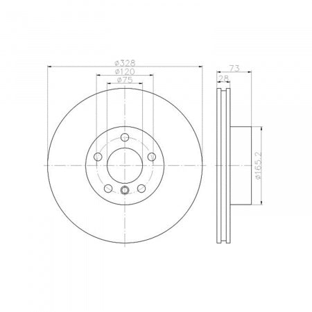 Hella 355119531 Brake Rotor