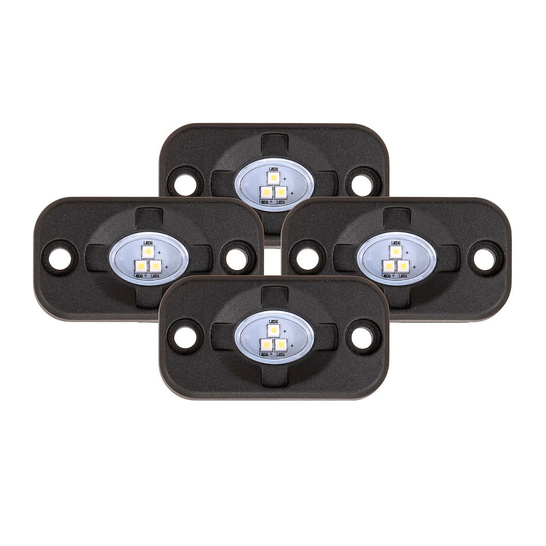 Trailfx Limited Lifetime Warranty Underbody Light Kit Rockkitf4 - White Rock Lights 3X5W Flood 4PC