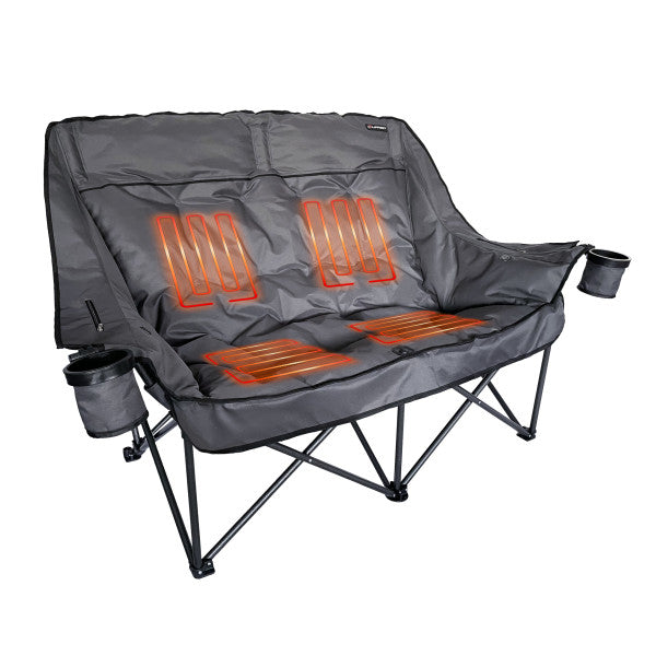 Lippert Comp Lightweight And Easy To Transport Camping Chair 2024043335 - Big Bear Heated Camp Sofa Dark GR
