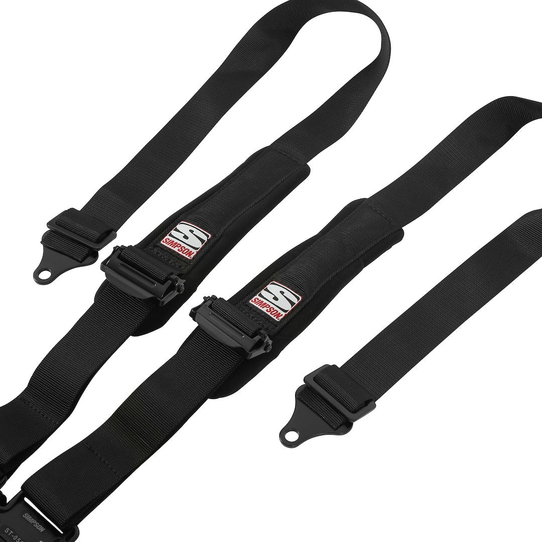 Simpson Race Bolt-In Or Clip-In Lap Belt Seat Belt 3B22Pikx - Black D3-X 2X2 PAD