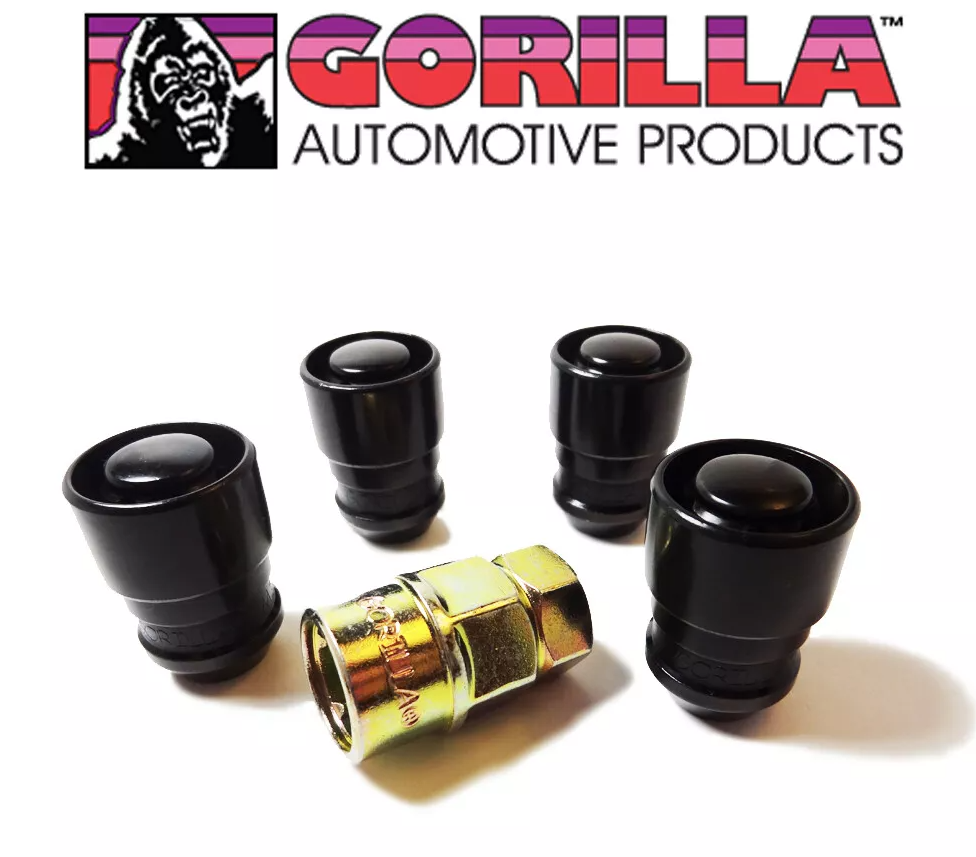 Gorilla Designed For Unsurpassed Security Wheel Lock 61631BC - Black Guard Acorn 12MM