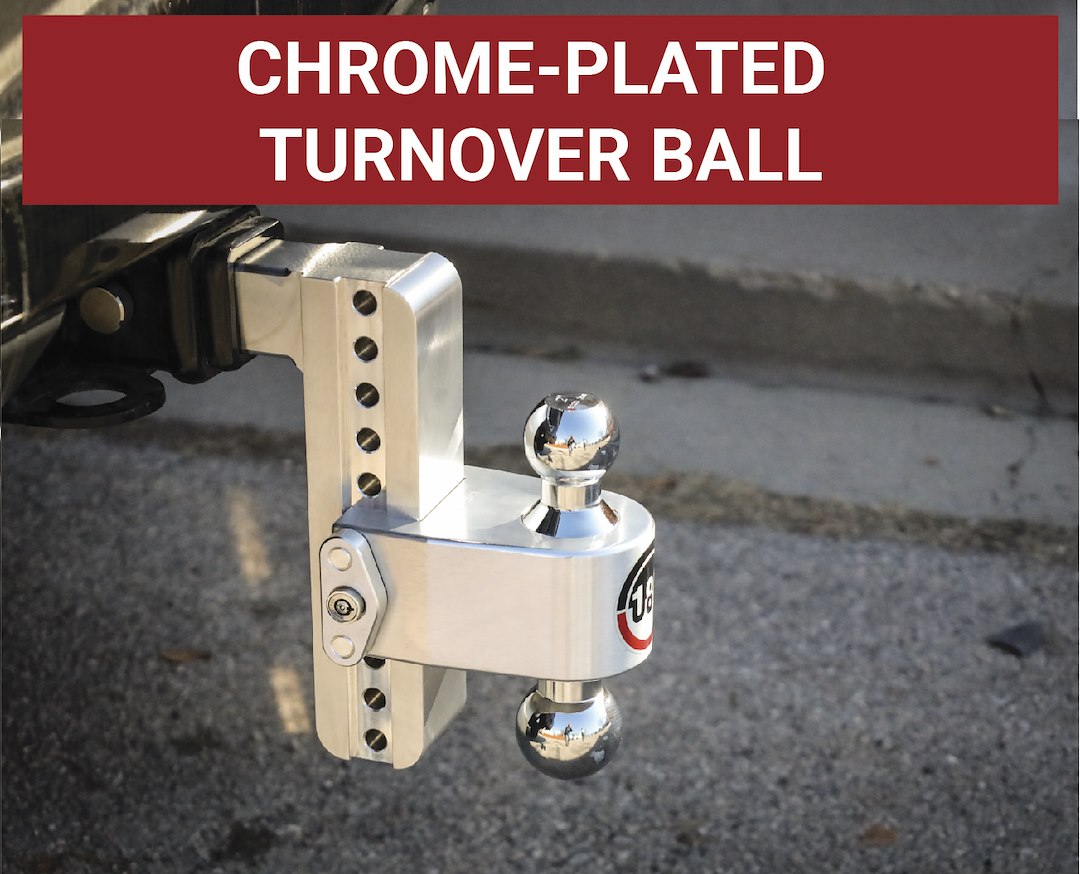 Weigh Safe Dual Pin Lock Plate Trailer Hitch Ball Mount CTB4-2.5 - 180 Degree Turnover Drop HI