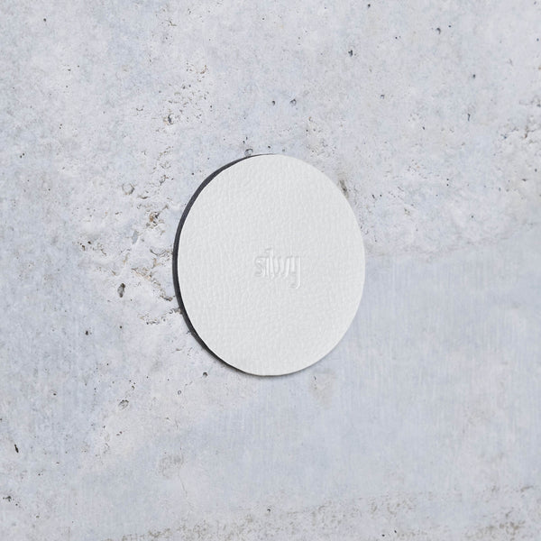 Silwy Magnet U000-03GW-4 Beverage Coaster - White