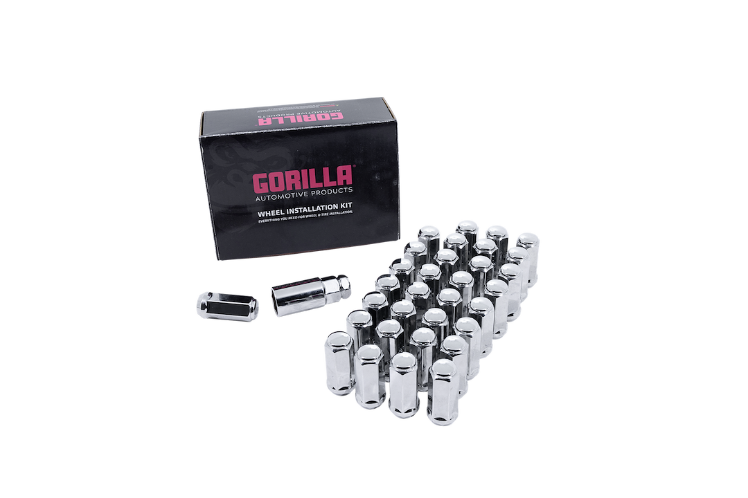 Gorilla High Corrosion Resistance Wheel Installation Kit K8LT19-00916GR - Chrome 8LUG 16 Hex Wik Duplex