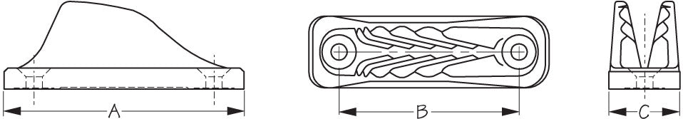 SEA DOG Made In USA Rope Cleat 002010-1 - CL201 Clamcleat Vertical