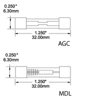 Blue SEA MDL® Two Per Retail Package Fuse 5232-BSS - 20A Time Delay