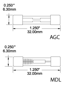Blue SEA MDL® Two Per Retail Package Fuse 5232-BSS - 20A Time Delay
