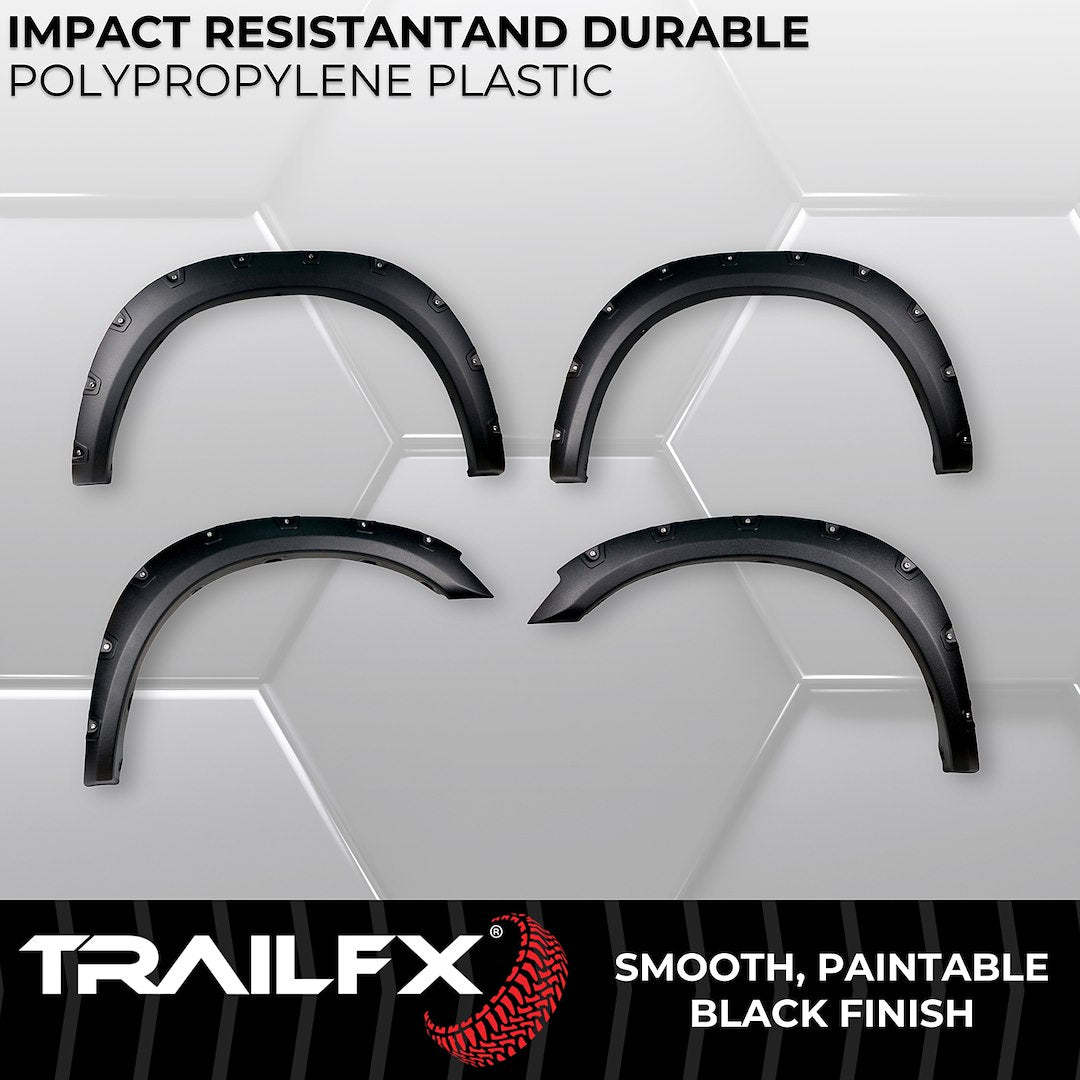 Trailfx Limited Lifetime Warranty Fender Flare TFD3004T - Pocket Style Texture Set