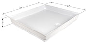 Icon Center Drain Shallow Pan Shower Pan 15962 - SP 100-PW