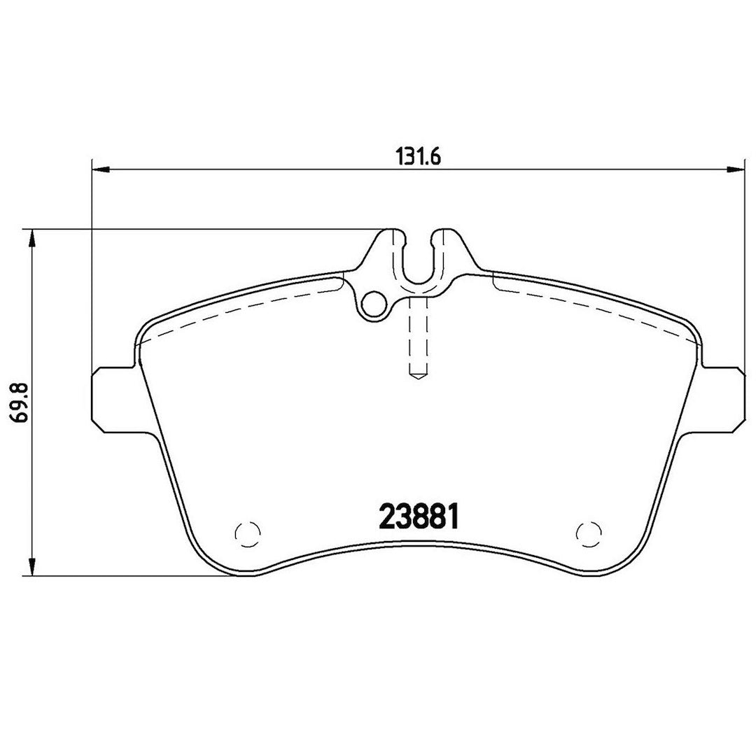 Brembo Premium Low-Met OE Equivalent Pad Brake Pad P50057 - Disc Set