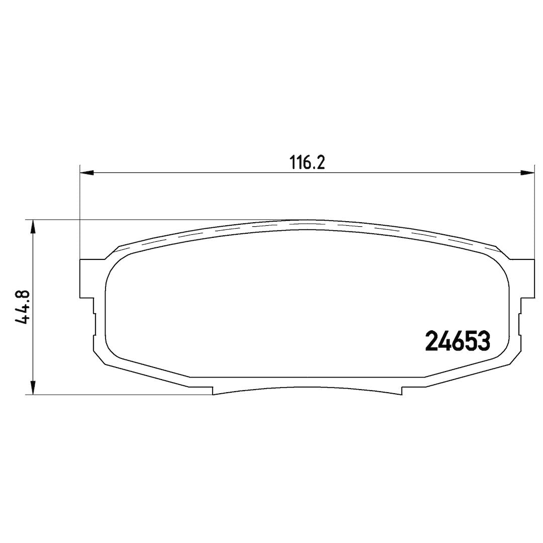 Brembo Premium Low-Met OE Equivalent Pad Brake Pad P83098X