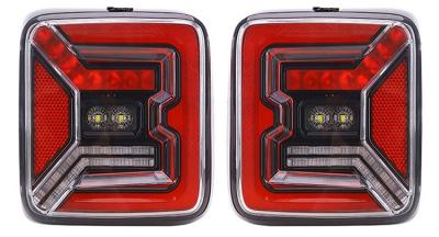 Quake LED Housing: ABS Plastic Tail Light Assembly QTE347 - Jeep Wrangler JL Tech Ligh