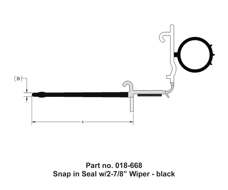 AP Products Made In USA Slide Out Seal 018-668 - Snap-IN 2-7 Wiper-4-1
