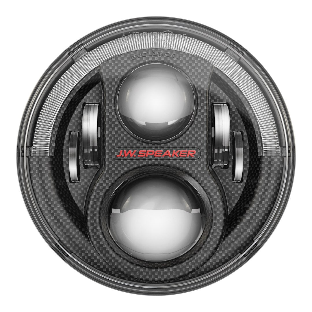 JW Speaker No Anti-Flicker Harness Required Headlight Assembly 0554563 - Black 8700-Evoj2-12V Ece Lht Set