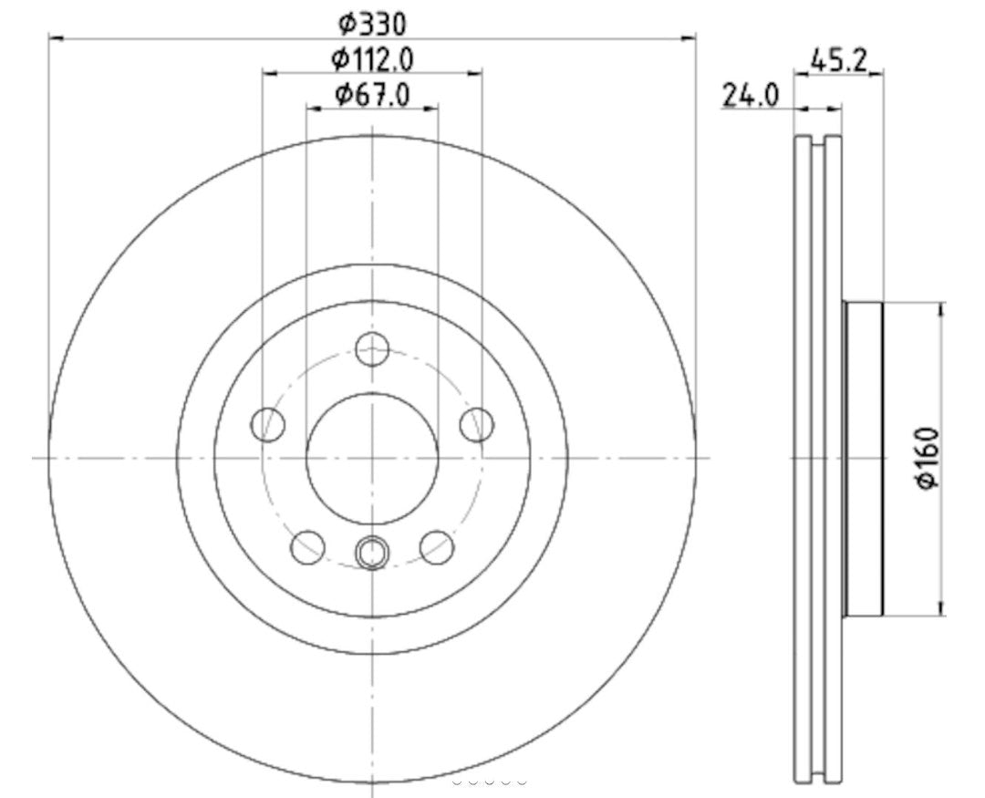 Hella 355122641 Brake Rotor