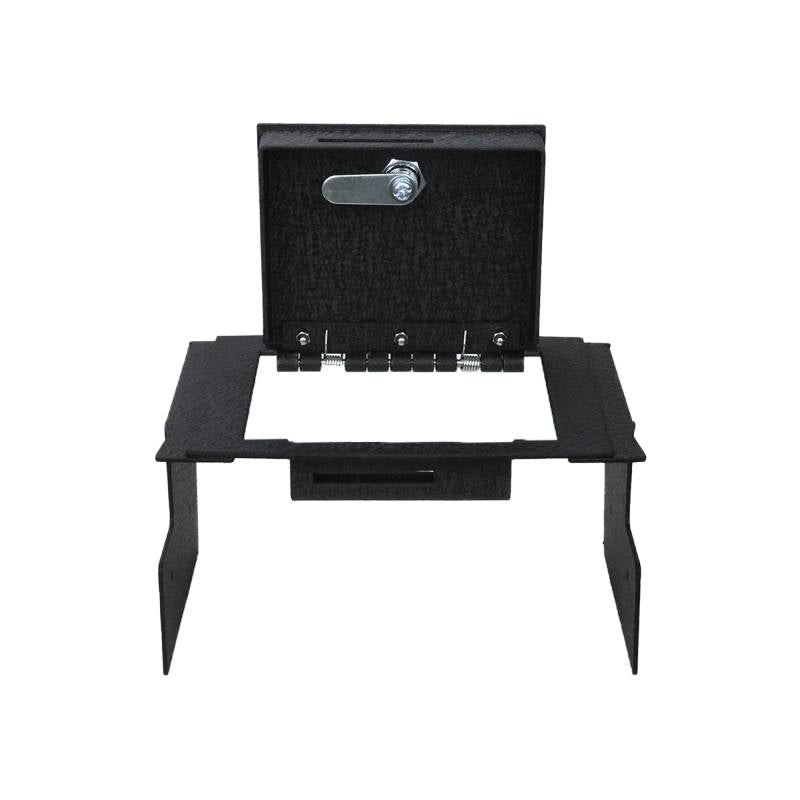 Black Horse Welded Tab And Notch Seams Console Security Insert Astt24 - 2024-2024 Toyota Tacomablack