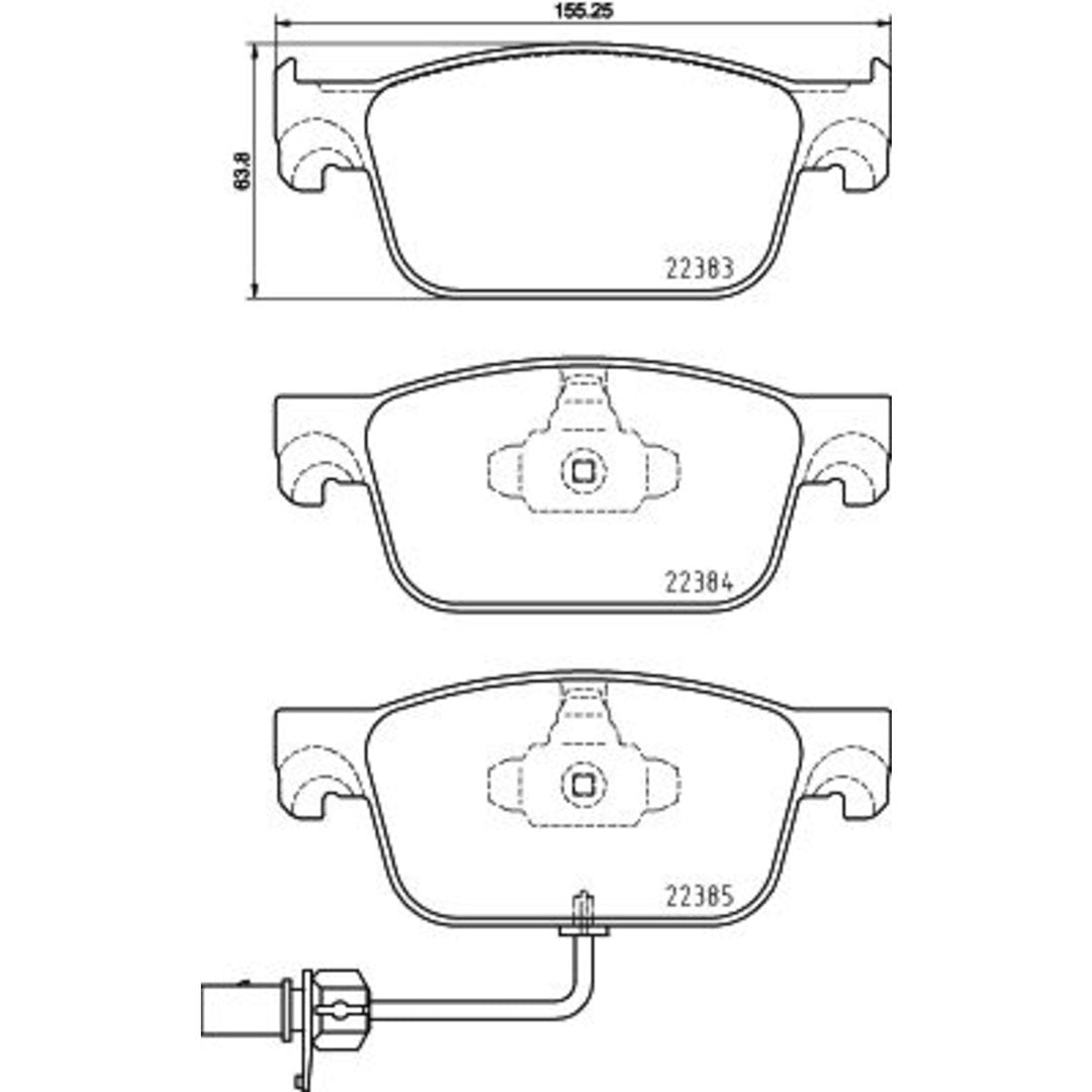 Brembo Premium Low-Met OE Equivalent Pad Brake Pad P85153X