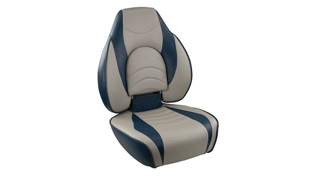 Springfield Grandeur Vinyl Boat Seat 1041631-1 - Blue Gray Fish Pro
