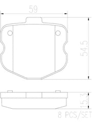 Brembo Premium Low-Met OE Equivalent Pad Brake Pad P10067N - Disc Set