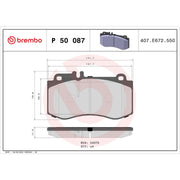 Brembo Premium Low-Met OE Equivalent Pad Brake Pad P50087 - Disc Set