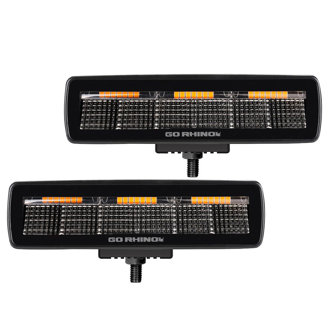 GO Rhino Stem Mount Installation Light Bar 750600622FBS - Black Out Combo Series Lights Pai