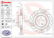 Brembo Components Not Hazardous To Health Brake Rotor 09A82211C02 - Disc