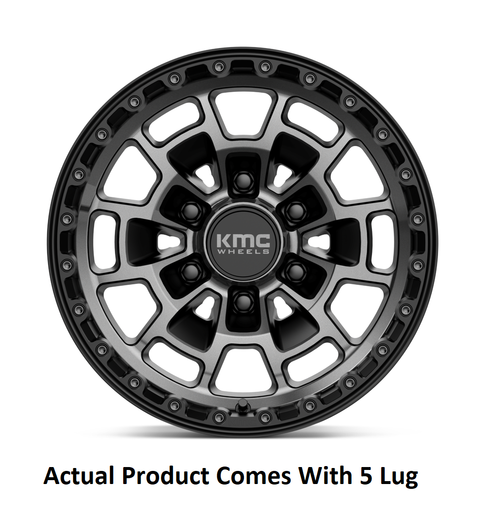 Wheel Pros Compatible With TPMS KM71878550400 - Black KM718 17X8.5 5X5.0 S-Black Gtcc 00MM