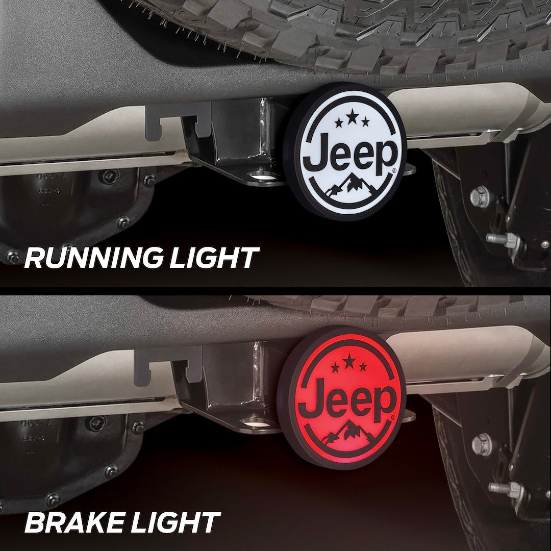 Plasticolor Made In USA Trailer Hitch Cover 002315R01 - Jeep Lighted