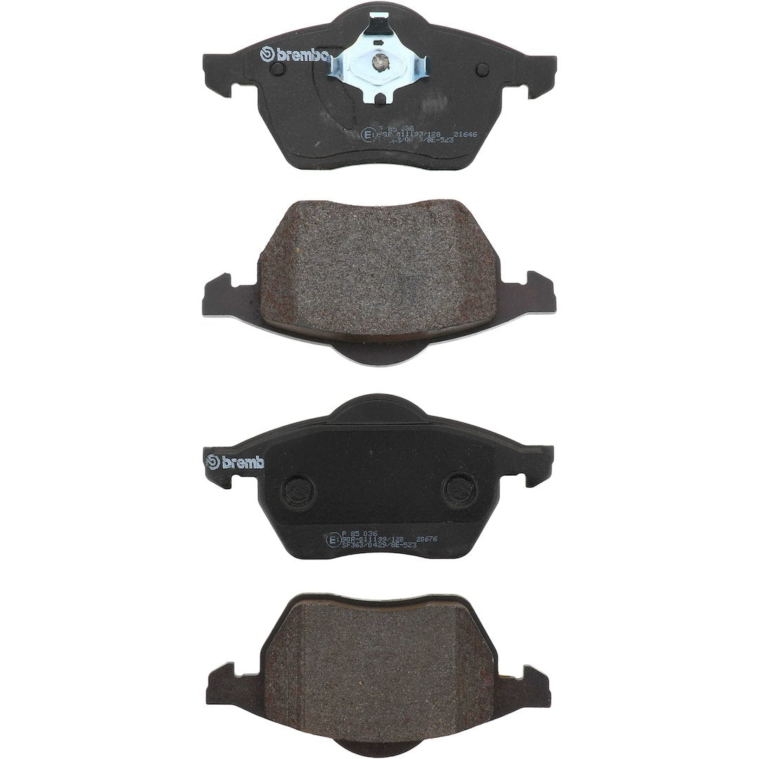 Brembo Premium Low-Met OE Equivalent Pad Brake Pad P85036 - Disc Set