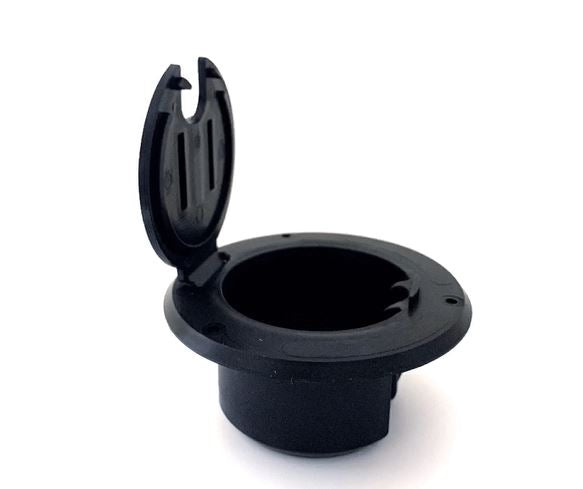 JR Products Easy To Install Electrical Cord Hatch S-23-12-A - Black Round Cable 30 Amp