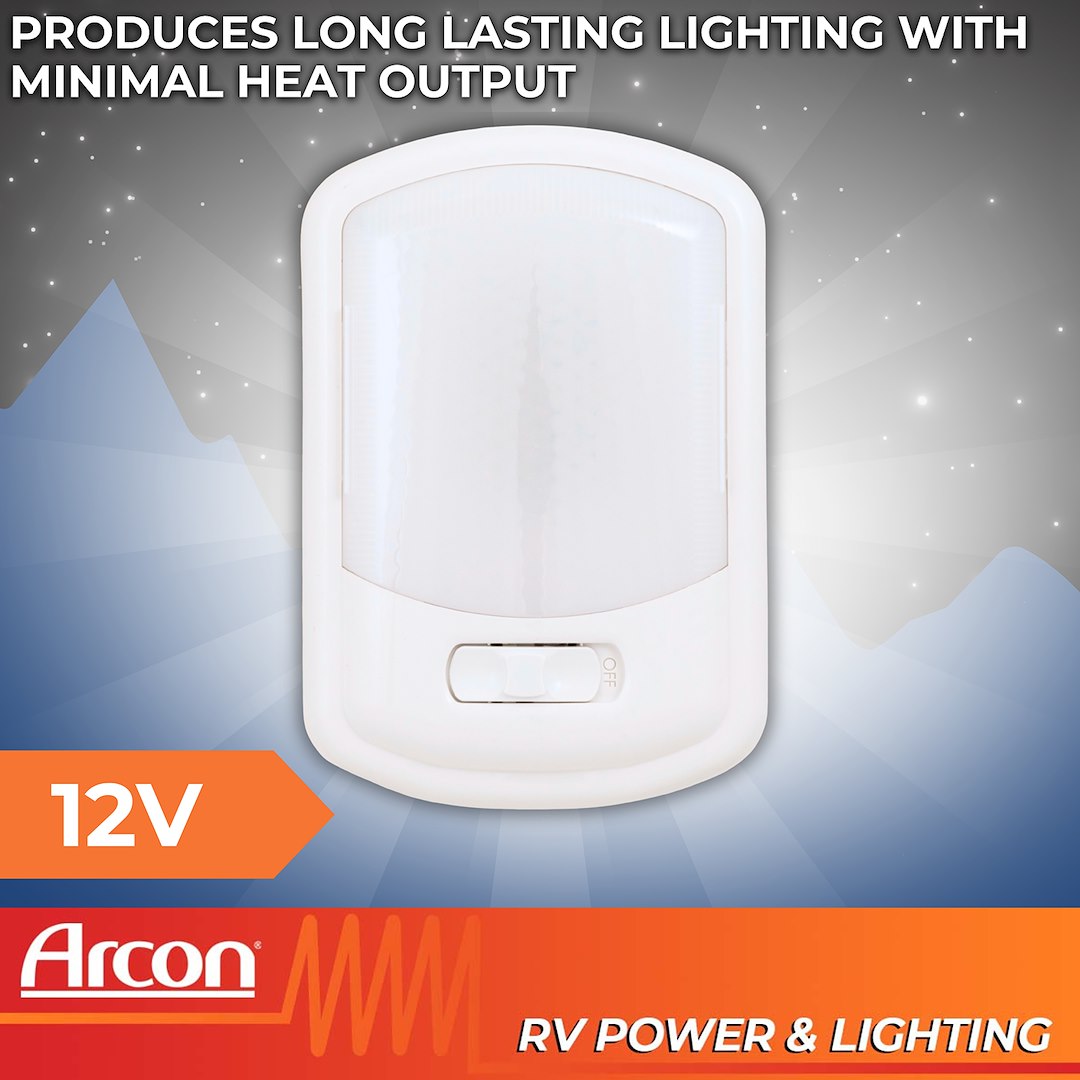Arcon Sleek Compact Design Interior Light - LED 20713N - White Sgl EU-Lite Swht