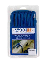 SEA DOG No Supplier Warranty Dock Line 302110015BL-1 - Double Braided Nylon