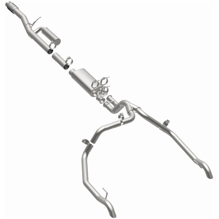Magnaflow Limited Lifetime Warranty Exhaust System Kit 19703 - Overland Series Stainless CAT-Back