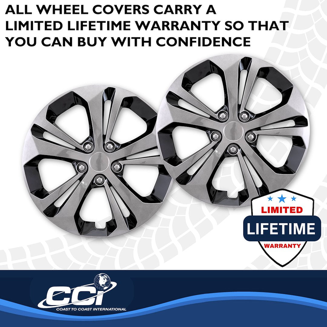 Coast2Coast Limited Lifetime Warranty Wheel Cover 56417GB - Black WC 24-25 Trax GM 17 10 Spk