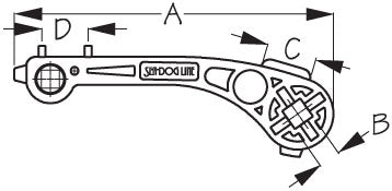 SEA DOG Made In USA Boat Deck Filler Cap Key 520045-1 - Plugmate Garboard Wrench
