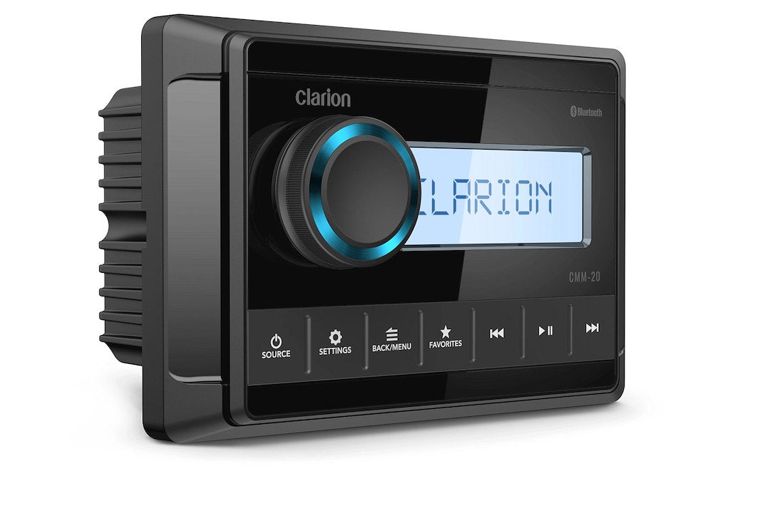 Clarion Intuitive Interface With Large Text Radio 010-03223-00 - Marine Source Unit Seg