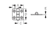 SEA DOG Made In USA Boat Door Hinge 201580-1 - Stainless Butt 1-3