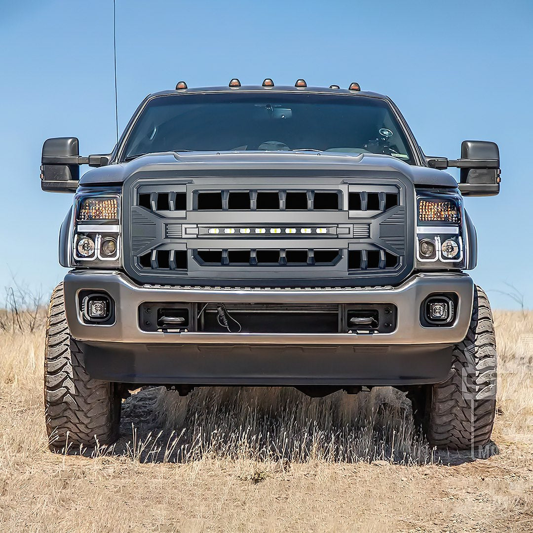 American MOD Mean Aggressive Styling Grille Amfmfa00105 - Armor Led OFF-Road Lights