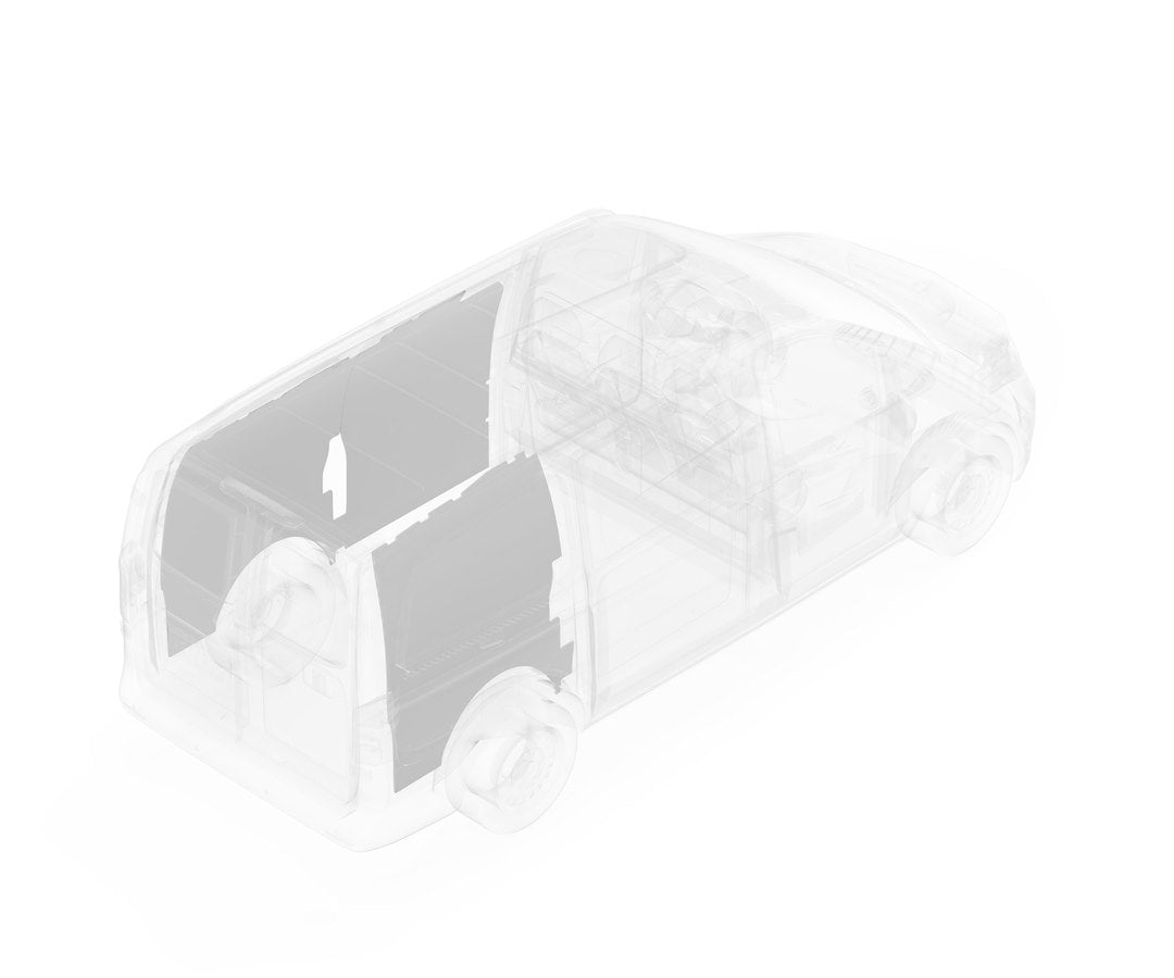 Legend Fleet Lightweight And Precision-Cut Van Wall Liner 154-114-2613 - Gray Duratherm Metris