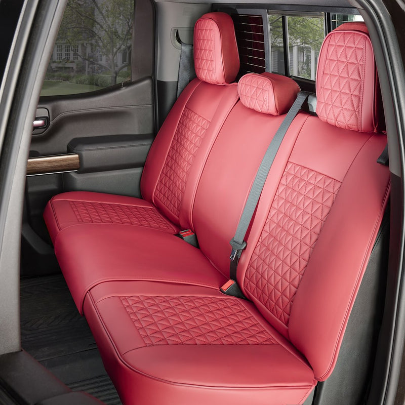 Seat CVR SOL Scratch Resistant Eco-Leather Seat Cover FFFWR - Red Bundle Frnts Wine