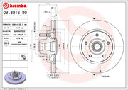 Brembo 09881680C02 - Disc