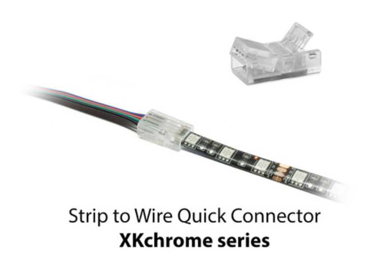 XK Glow Does Not Require Any Soldering Rope Light Connector XK-4P-CNT-SW - 4PIN Strip-Wire Xkchrome