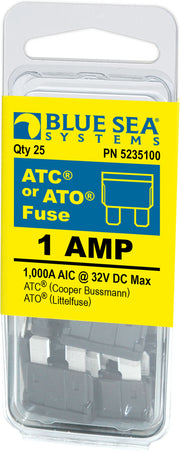 Blue SEA 5235100-BSS - Fuse ATO ATC 1A Pack 25