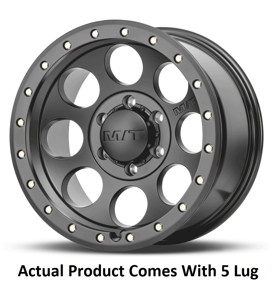 M.T. Wheel Modern Low Profile Cap Design 274704 - Black 20X9 5X5 MT Classic Pro