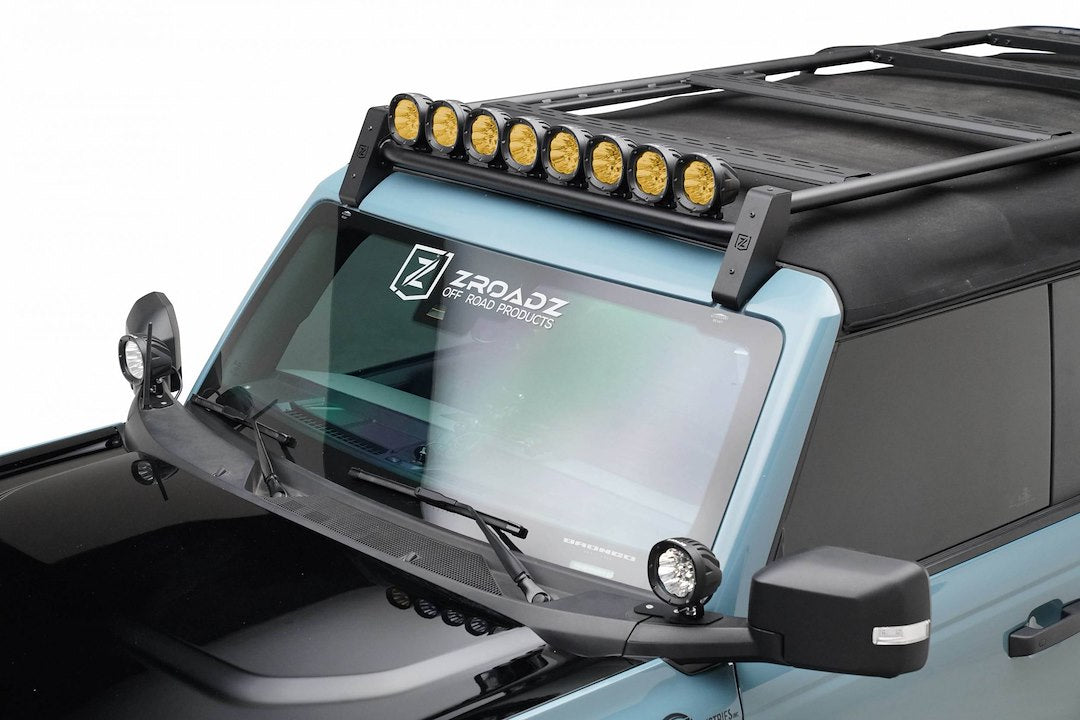 T-REX High Impact Polycarbonate Lens Driving/ Fog Light Z3090Wrda-KIT8 - 21-23 Bronco Roof Rack Led Kit