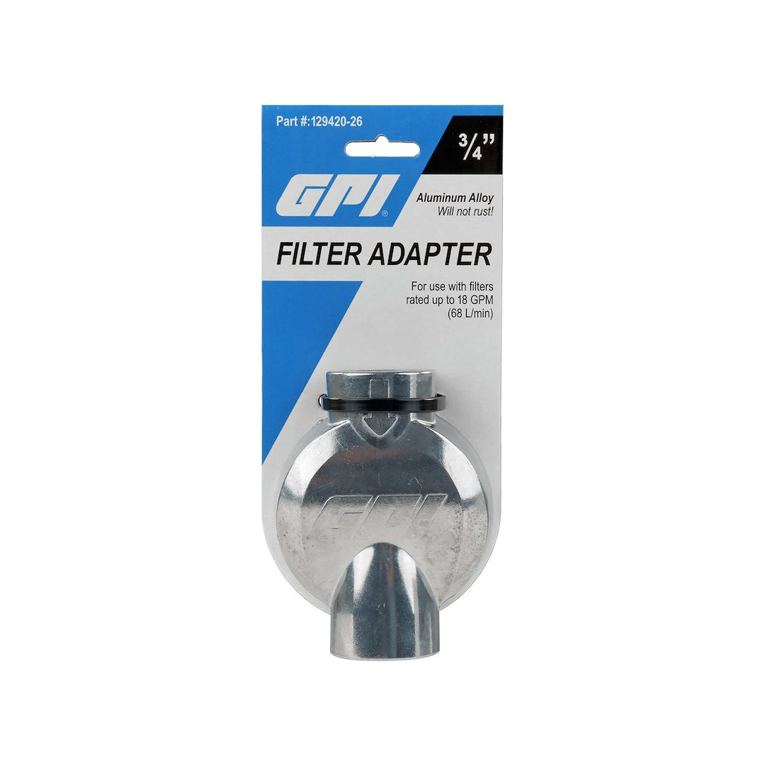 GPI Easy To Install Liquid Transfer Tank Pump Adapter 129420-26 - Filter Aluminum Npt