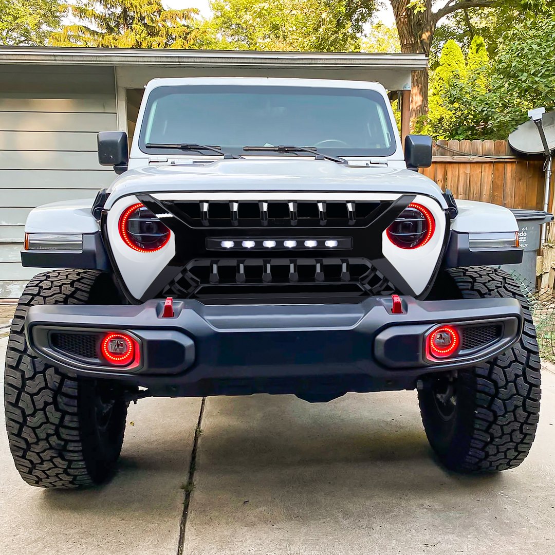 American MOD Aggressive Off-Road Styling Grille Amjpca00127 - Armor OFF-Road Lights