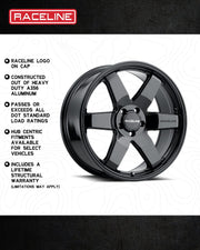 Raceline With Raceline Logo Center Cap Wheel 942B-88062+35 - 942B 18X8 6X120 35MM